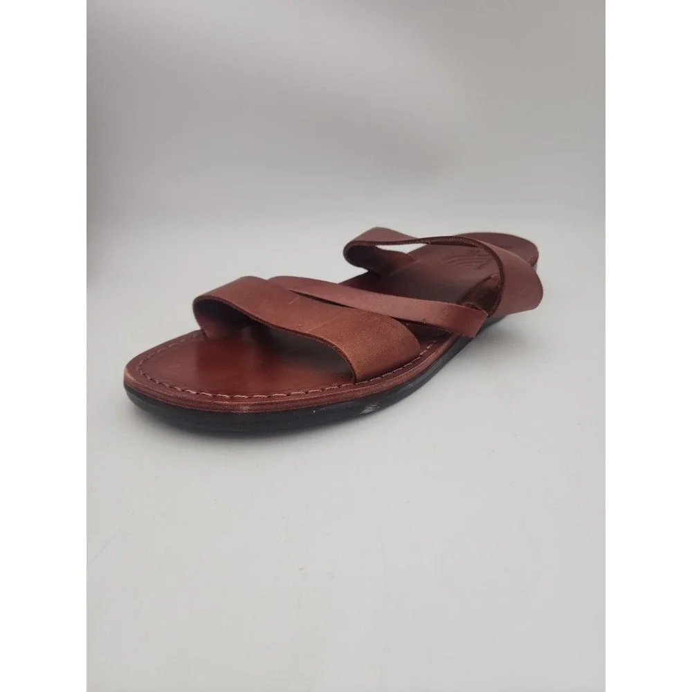 100% Leather Old Abraham Jerusalem Artisan Handmade Jesus Sandals EU 46 US 12